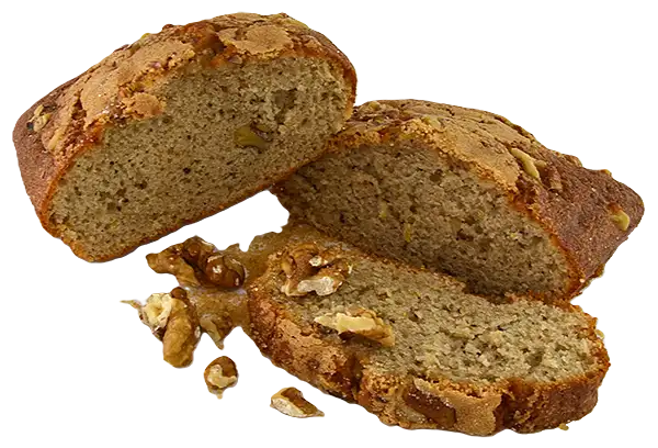 Quequé de nueces cortado en porciones