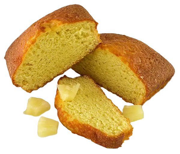 Quequé de piña casero en porciones